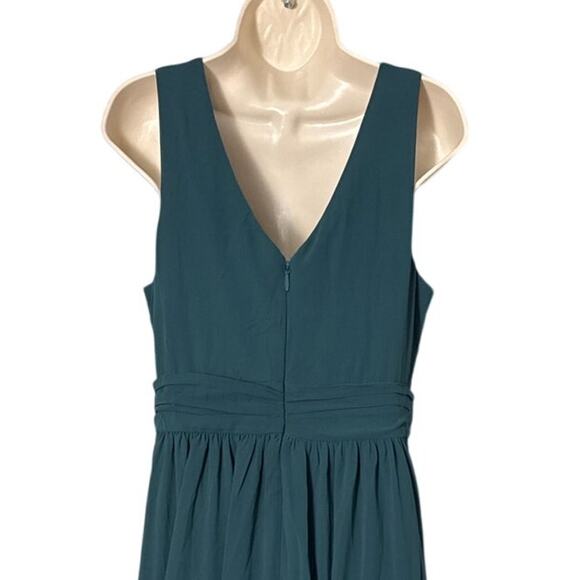 NWT Lulus Thoughts of Hue Emerald Green Surplice Maxi Dress Size L - Picture 11 of 12